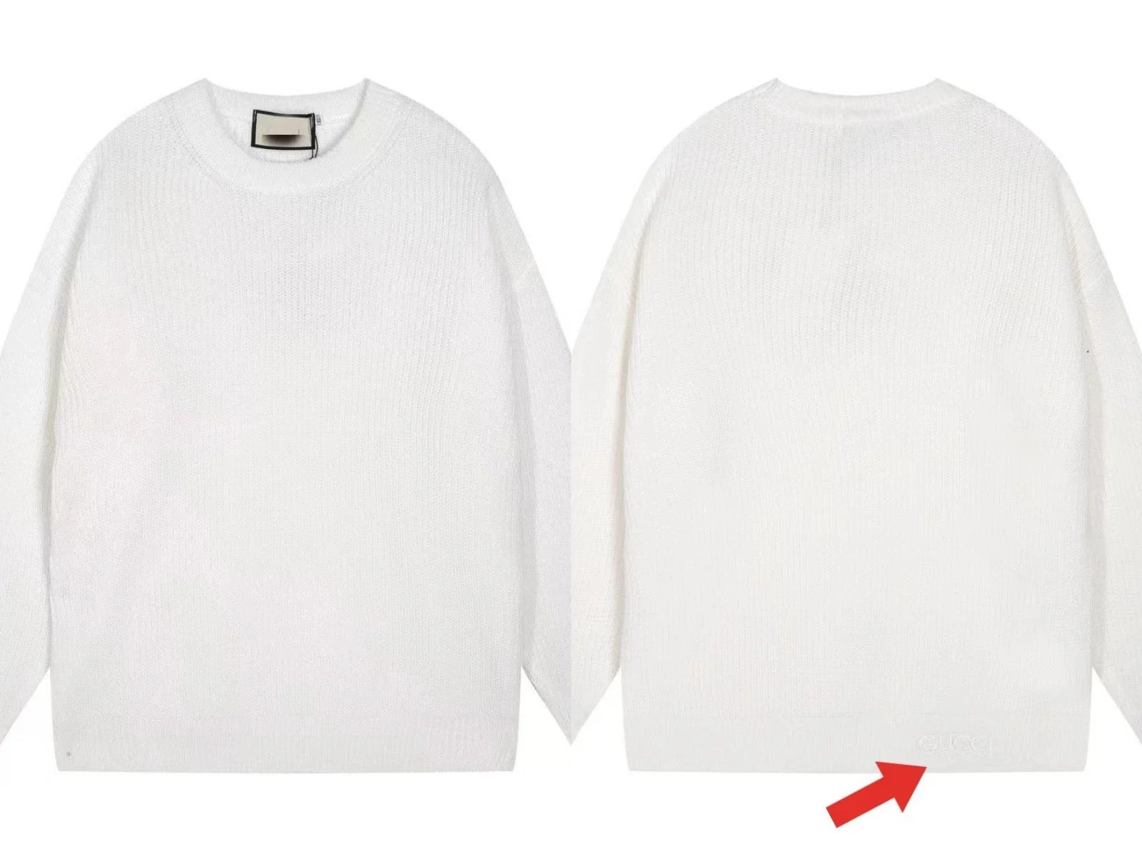 Gucci Oversized Knit Sweater White - 1