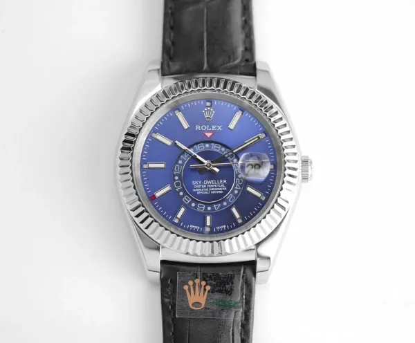 Rolex Sky-Dweller Rose Gold Gray Dial Mechanical Watch - 8