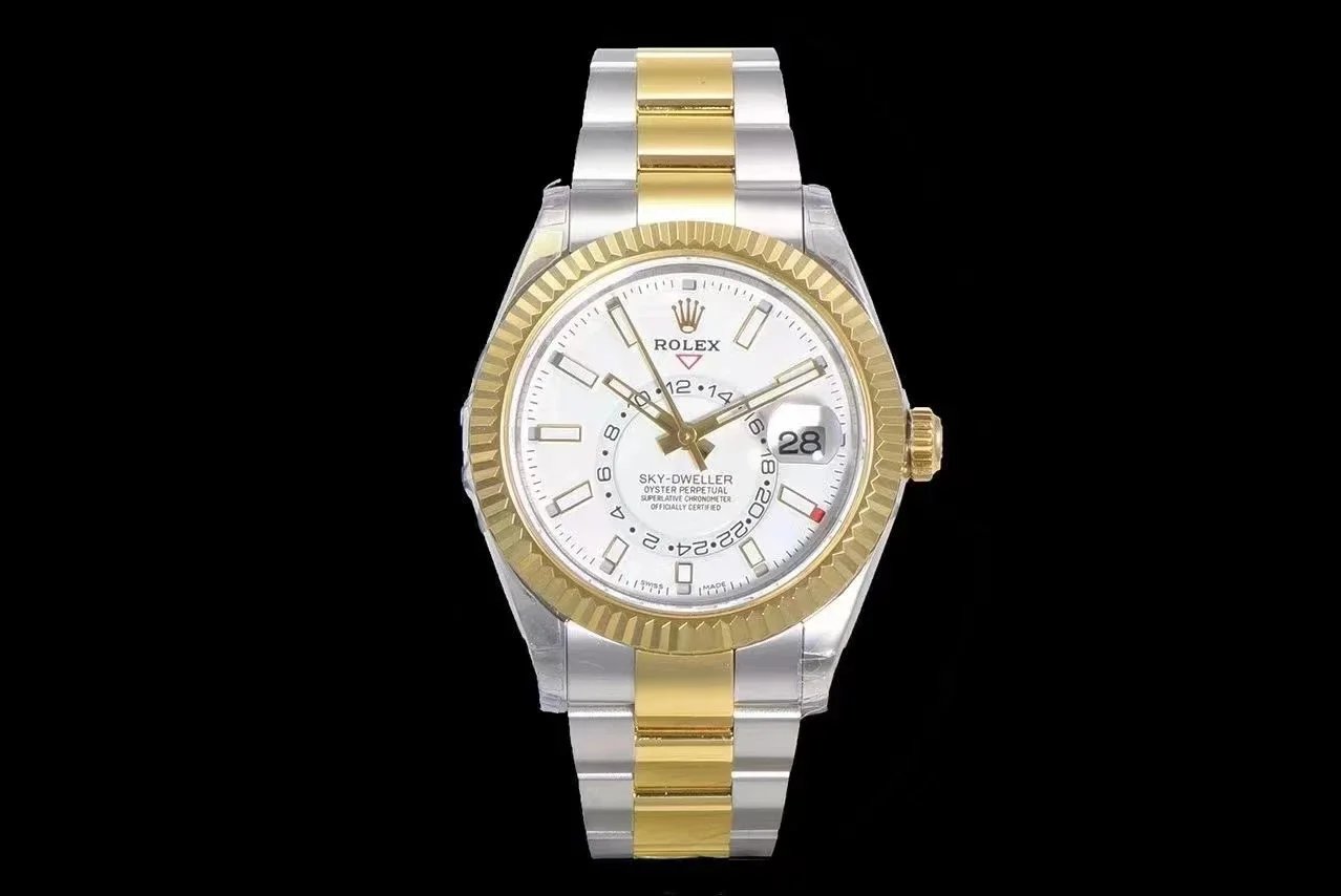 Rolex Sky-Dweller Rose Gold Gray Dial Mechanical Watch - 4