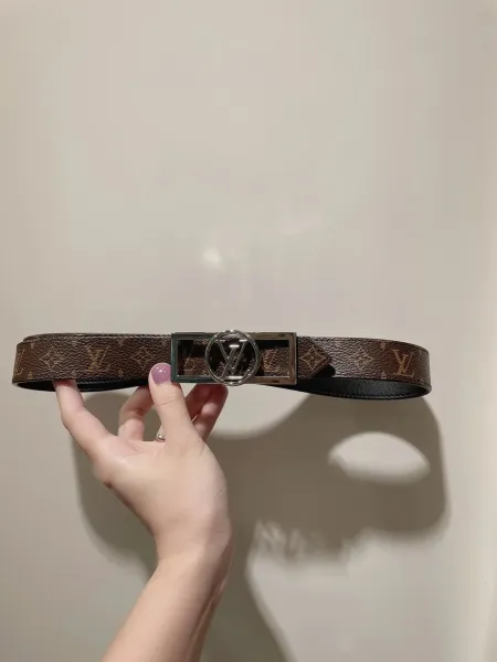 Louis Vuitton Monogram Reversible Belt Brown Leather Belt - 1