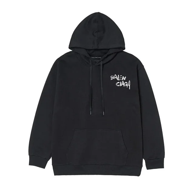 Balenciaga Hoodies & Sweatshirts Graffiti Logo Pullover Hoodie product detail image 3