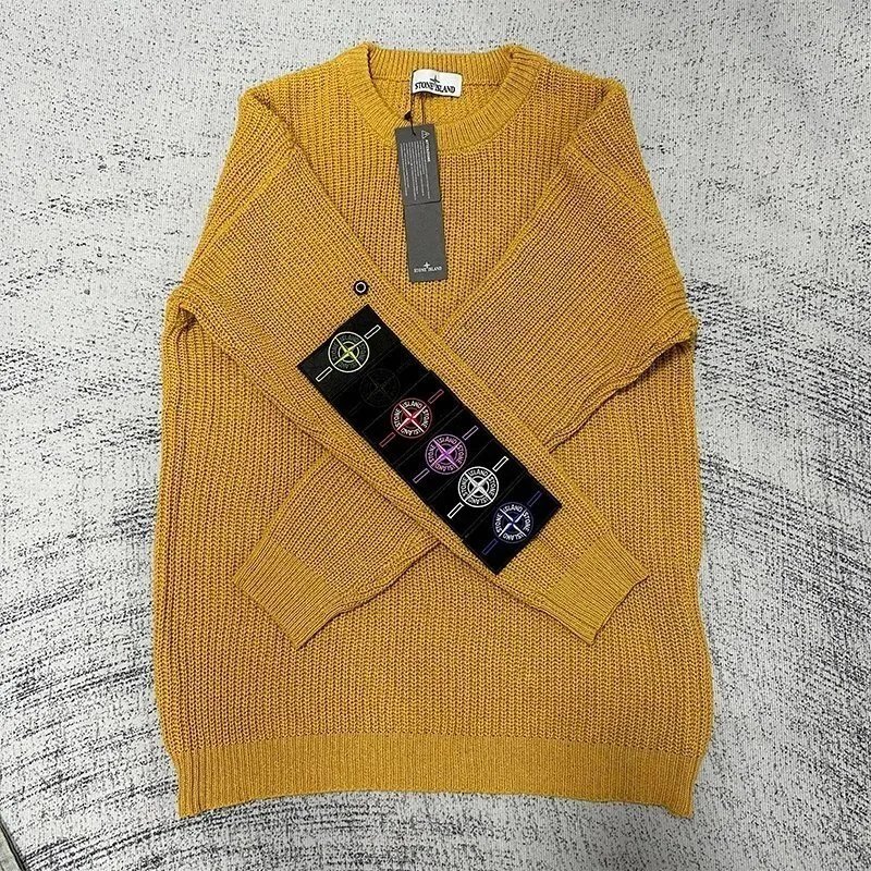 Stone Island Knitwear Crewneck knit sweater with compass sleeve badge image 5