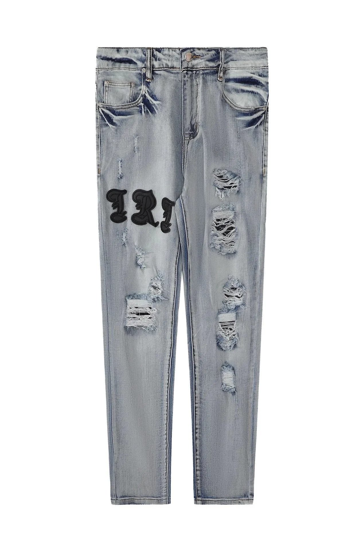 AMIRI Jeans Distressed Graphic Patch — 1