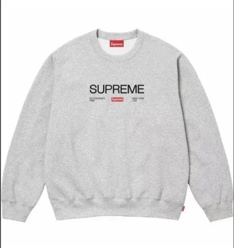 Supreme Box Logo Crewneck Sweatshirt Gray - 1
