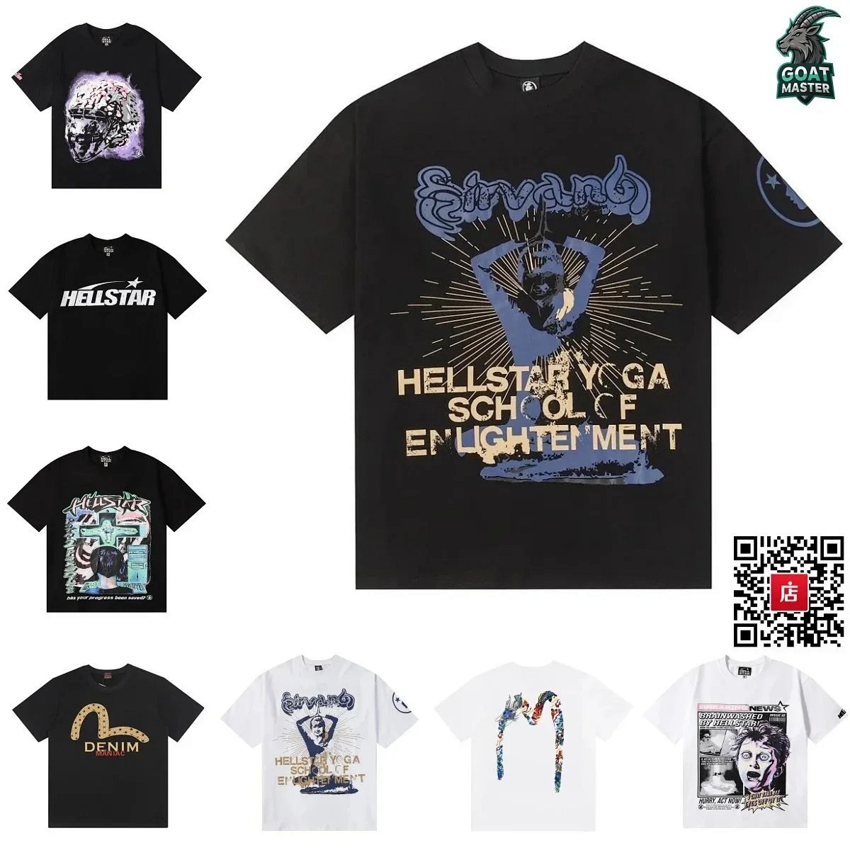 Hellstar Brainstorm Black T-Shirt product detail 2 in Litbuy spreadsheet finds