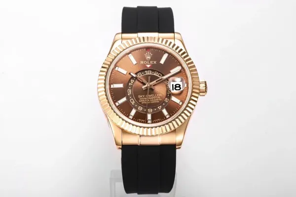 Rolex Sky-Dweller Brown Dial 18K Rose Gold Mechanical Watch - 1