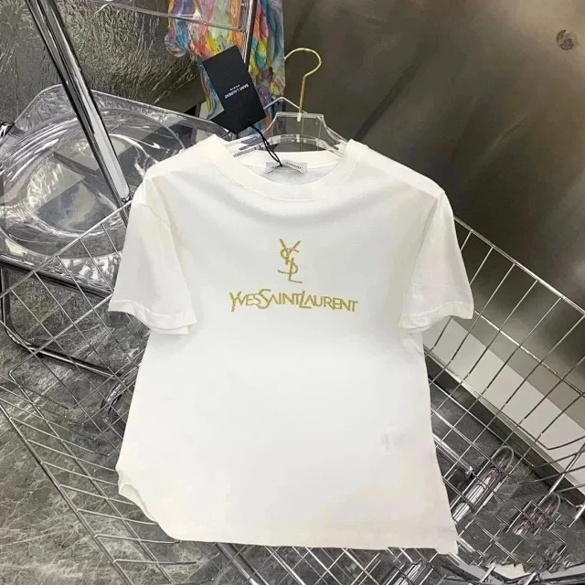 Saint Laurent T-Shirts Short-Sleeve YSL Logo T-Shirt product detail image 2