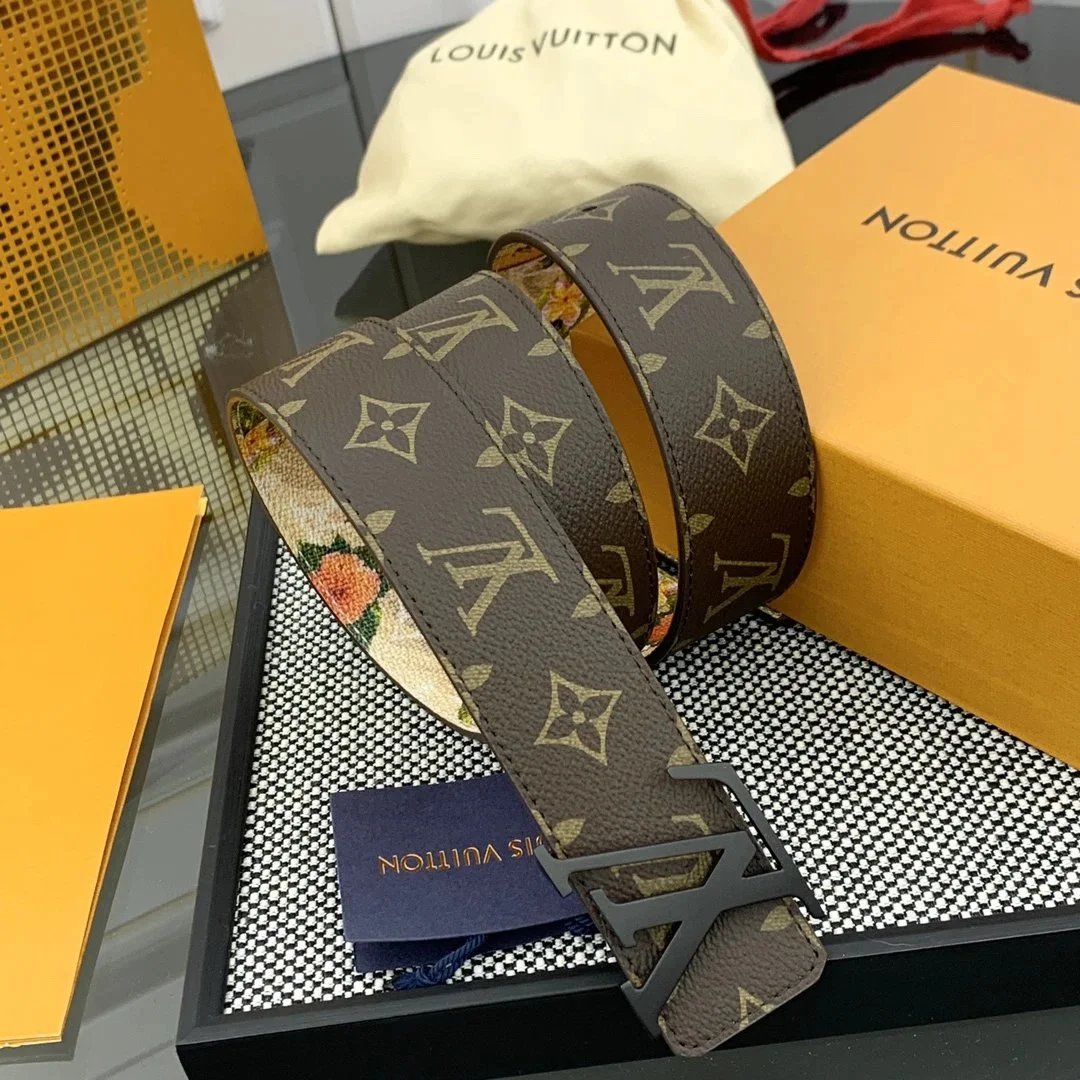 Louis Vuitton Monogram Reversible Belt Brown Multicolor Leather Belt