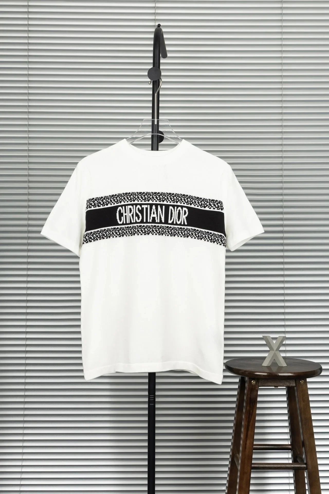 Dior T-Shirts Crew-neck short-sleeve jacquard T-shirt image 15