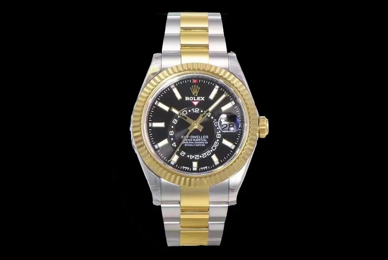 Rolex Sky-Dweller Rose Gold Gray Dial Mechanical Watch - 2