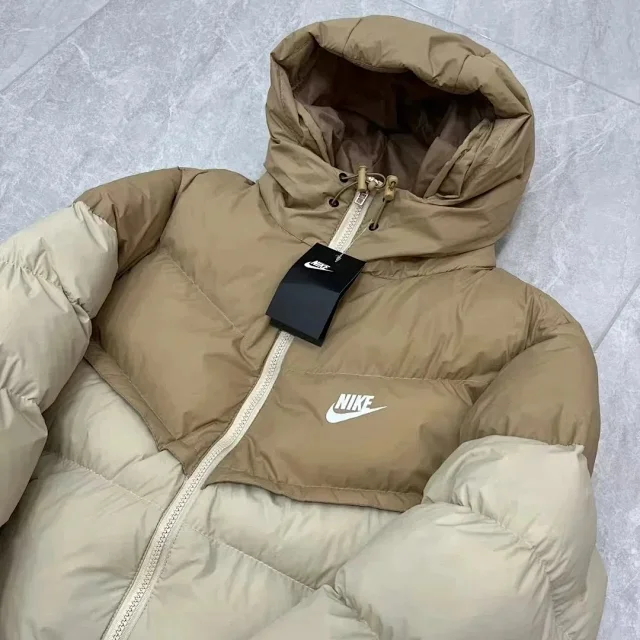 Nike Down Jackets Hooded color-block puffer jacket product detail image 9