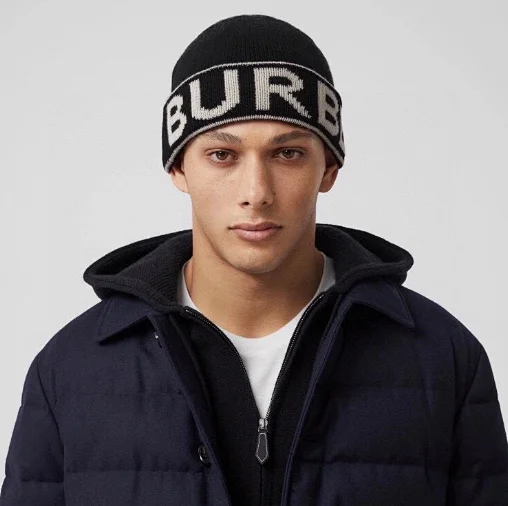 Burberry Hats Logo Knit Beanie product detail image 2