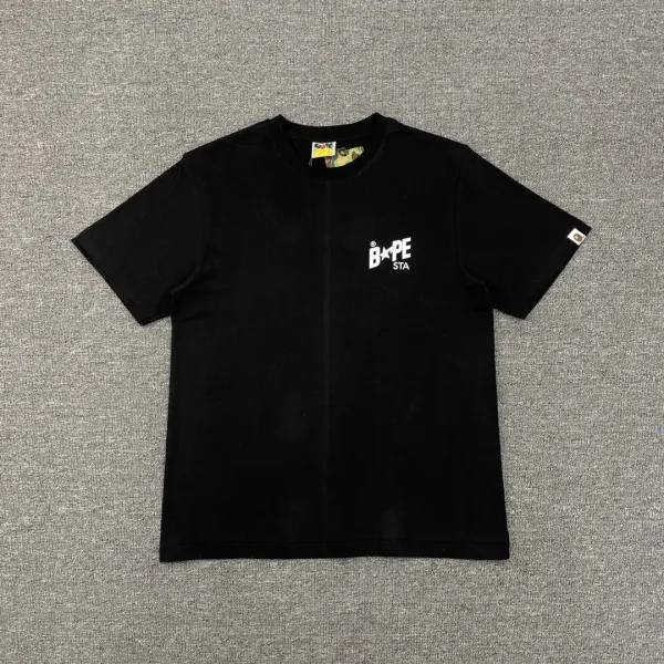 BAPE STA Logo Black T-Shirt - 1
