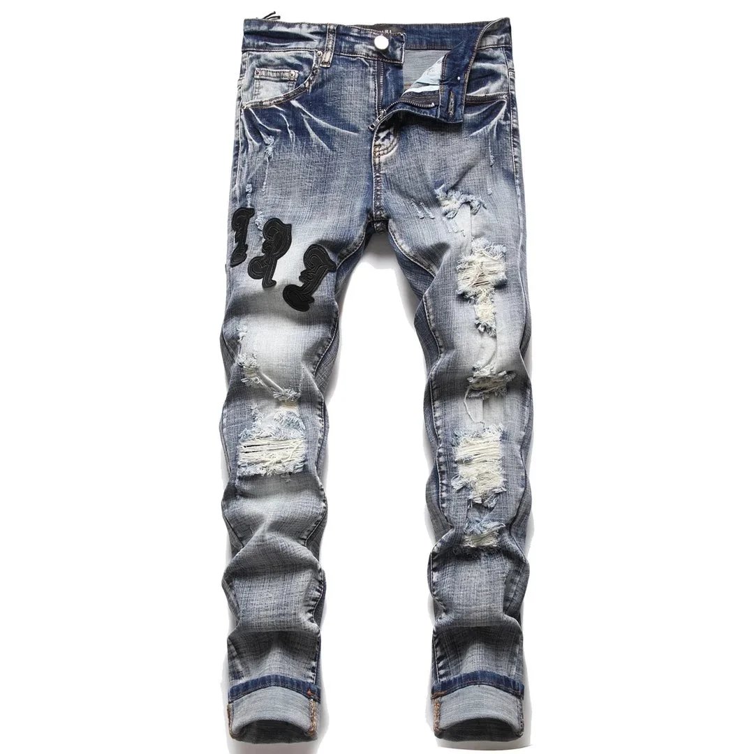 AMIRI Jeans Distressed Graphic Patch — 12