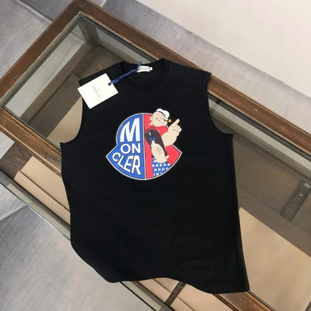 Moncler Vests Sleeveless Logo-Print Vest product detail image 6