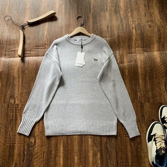 Lacoste Knitwear Crew-neck knit sweater with crocodile logo product detail image 2