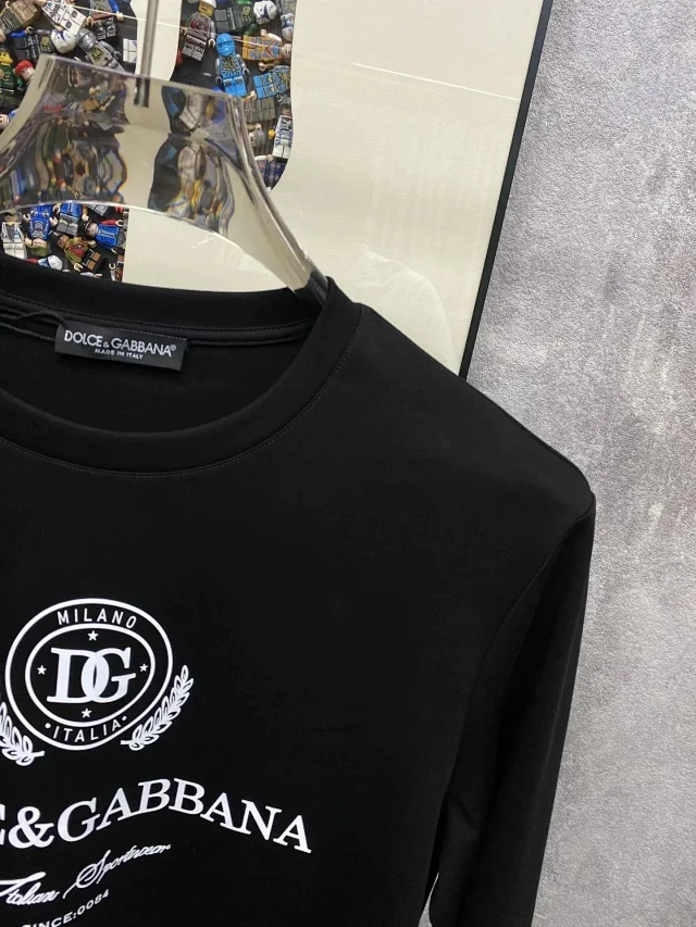 Dolce & Gabbana T-Shirts Long-Sleeve Logo Print T-Shirt product detail image 3