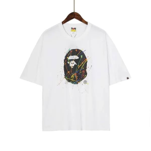 A Bathing Ape Logo Sticker Patch T-Shirt Black - 3