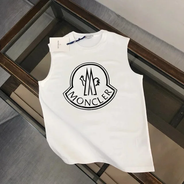 Moncler Vests Sleeveless Logo-Print Vest product detail image 9