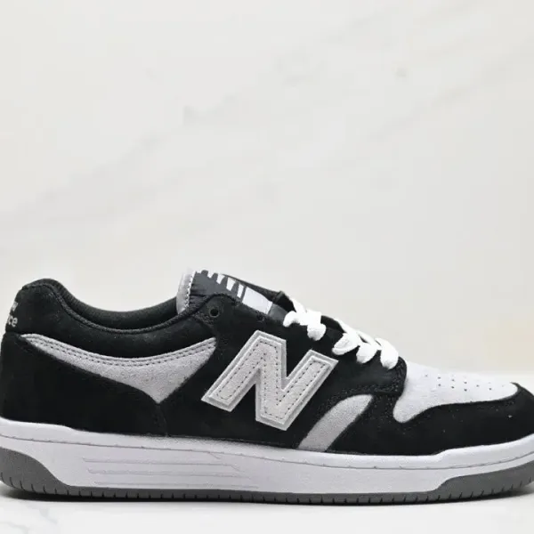 New Balance 550 Black Gray White Sneakers - 1