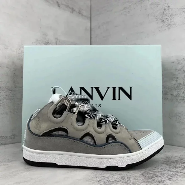 Lanvin Sneakers Curb with oversized patterned laces product detail image 10