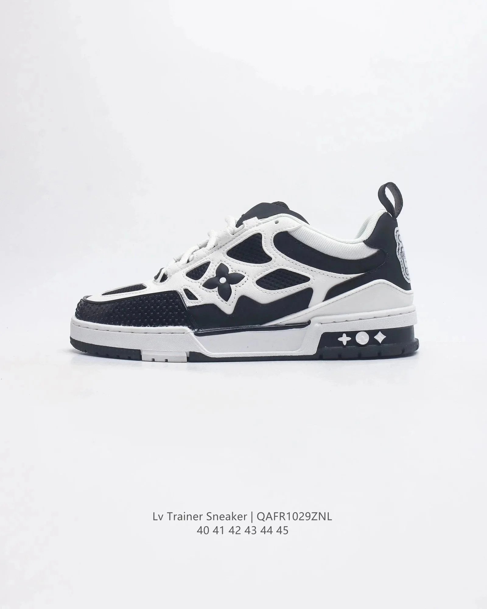 Louis Vuitton Trainer Sneaker Black and White Sneakers