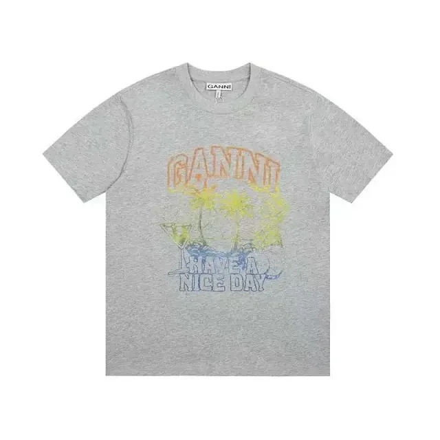GANNI T-Shirts Graphic Print Short-Sleeve T-Shirt product detail image 5