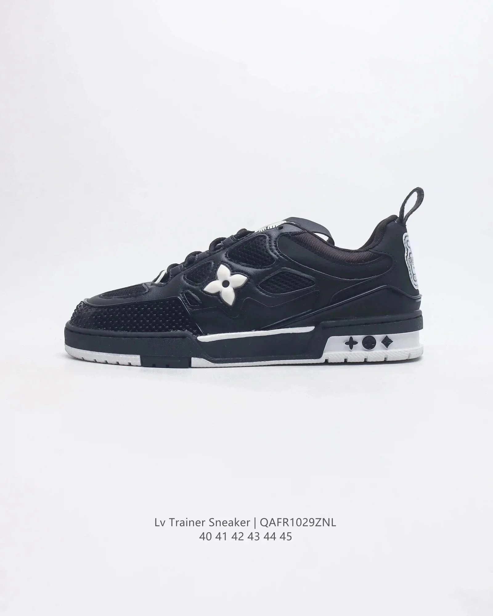 Louis Vuitton Trainer Sneaker Black and White Sneakers