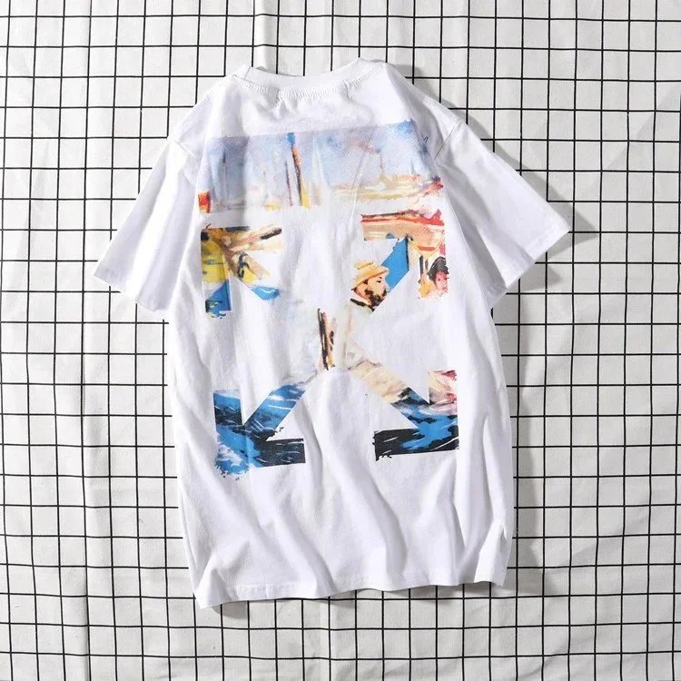Off-White T-Shirts Short-Sleeve Graphic Arrow Print — 9012 white