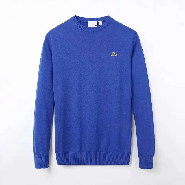 Lacoste Knitwear Crew-Neck Crocodile Logo Knit Sweater product detail image 3