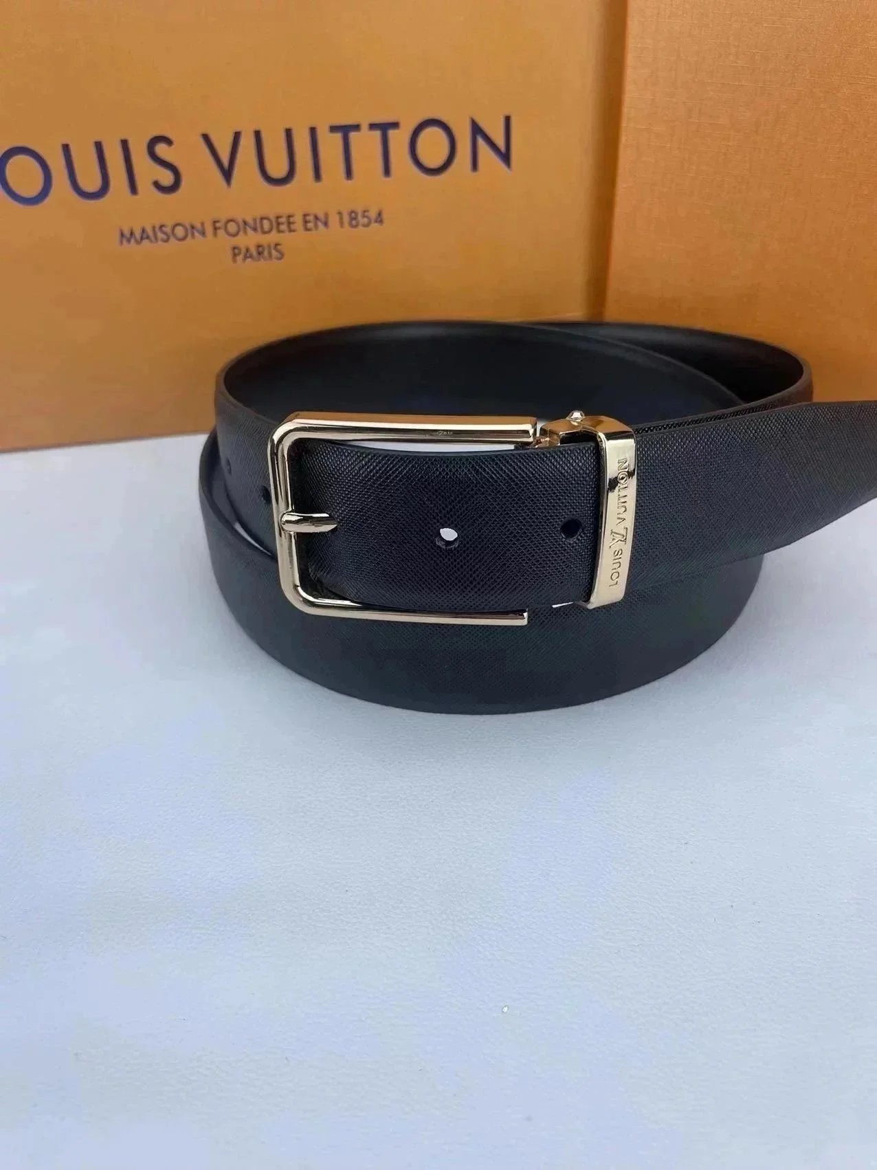 Burberry Belts Check Pattern Belt with B Monogram Buckle — 19
