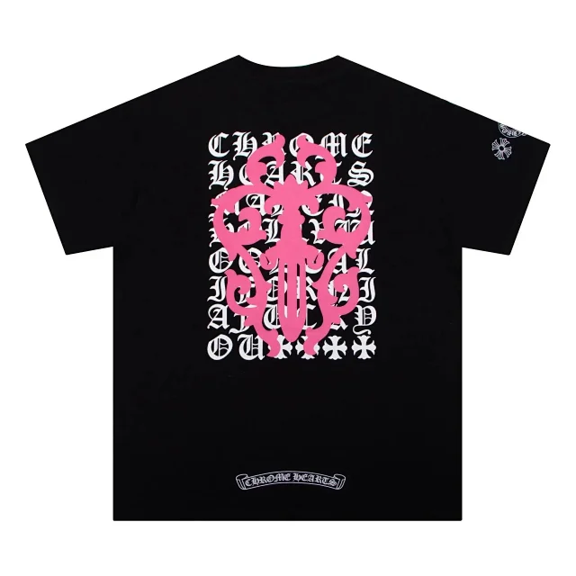 Chrome Hearts T-Shirts Graphic Cross Print Short-Sleeve product detail image 7