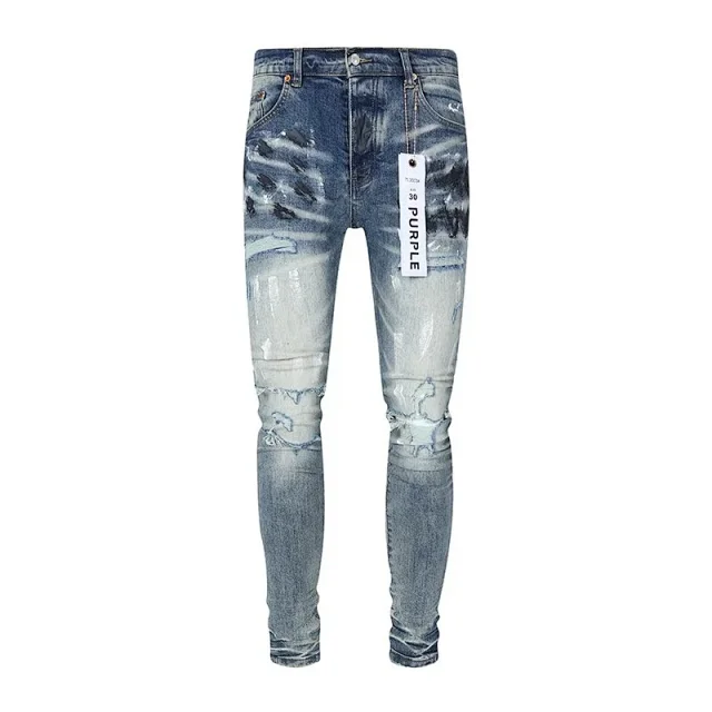 Purple Jeans Distressed Slim-Fit product detail image 6