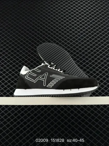 EA7 Emporio Armani Runner Black/White Sneakers - 1