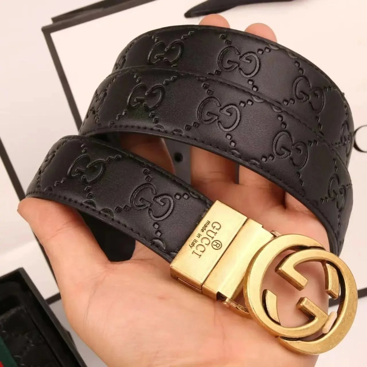 Gucci Belts GG Buckle Embossed Belt image 14