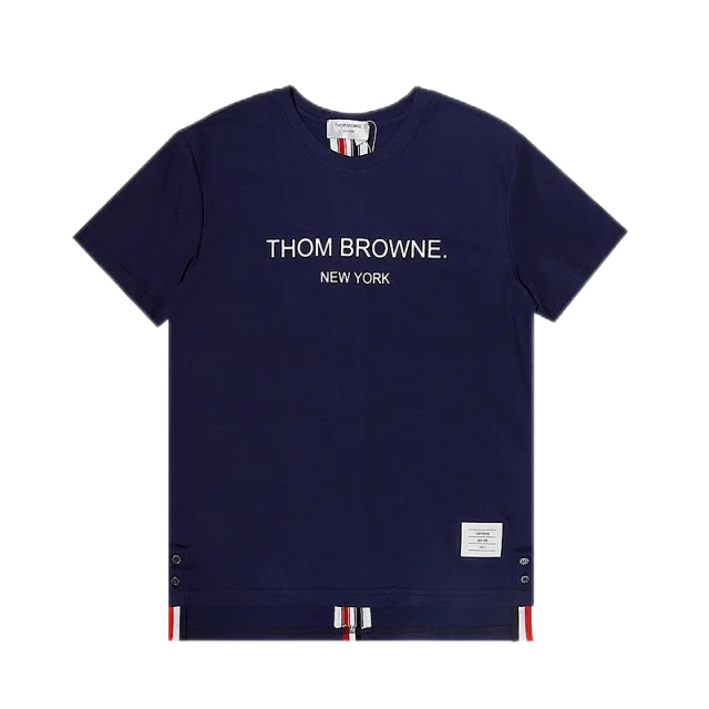 Thom Browne T-Shirts Logo-print short-sleeve crewneck product detail image 2