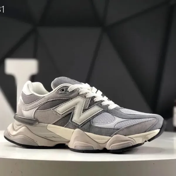 New Balance 9060 Gray Chunky Sneakers - 3