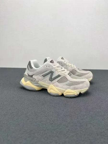 New Balance 9060 Black Gray Volt Chunky Sneakers - 7