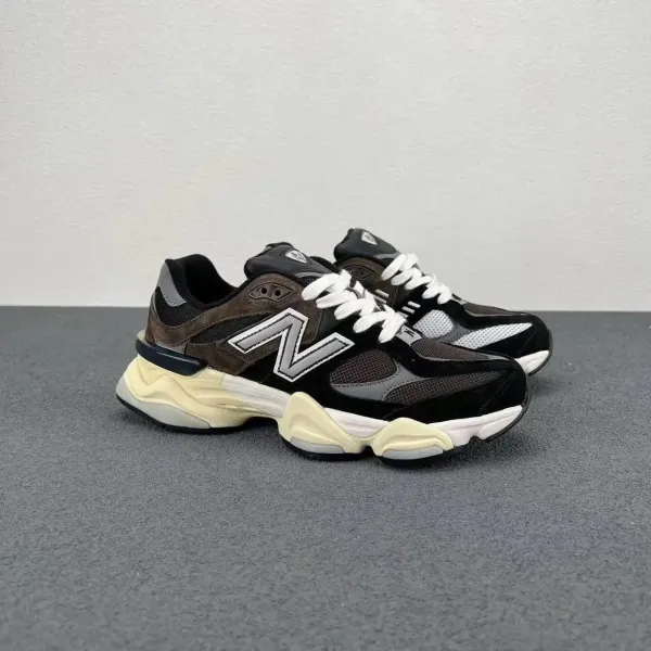 New Balance 9060 Black Gray Volt Chunky Sneakers - 11
