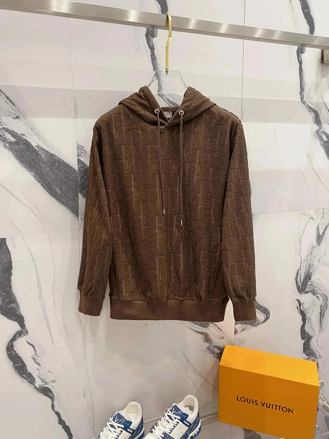 Dior Hoodies & Sweatshirts Hooded sweatshirt with CD embroidery or Oblique embossing product detail image 5