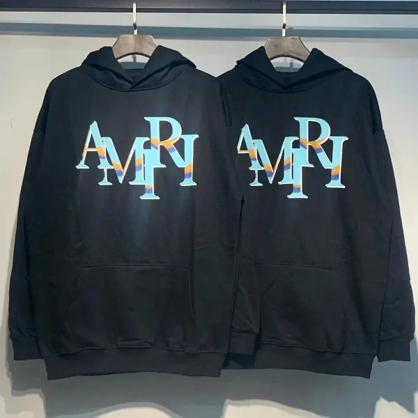 AMIRI Gradient Logo Hoodie Black - 1