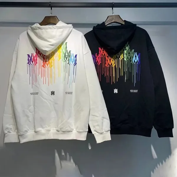 MMY Rainbow Drip Hoodie White and Black - 1