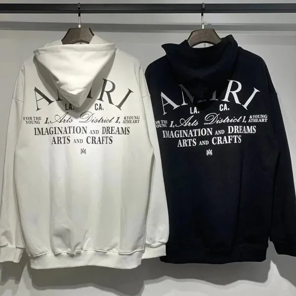 Amiri Arts District Hoodie White and Black - 1