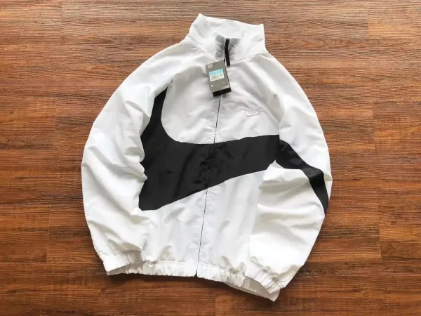 Design Quilted Bomber Jacket White with Black Trim - 12