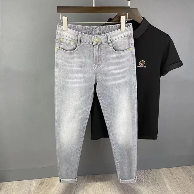 Versace Jeans Straight-Leg Printed and Washed Denim product detail image 7