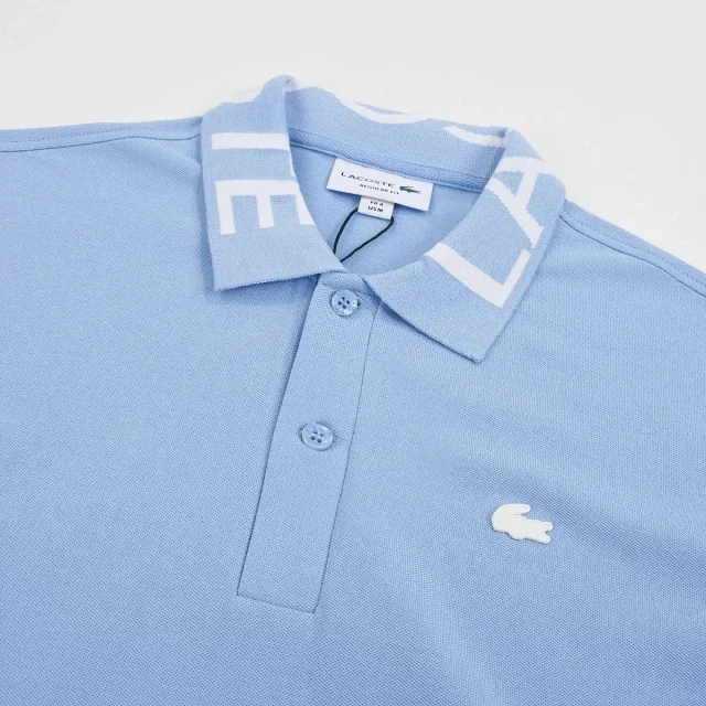 Lacoste Shirts Short-Sleeve Polo Shirt with Lettered Collar product detail image 1