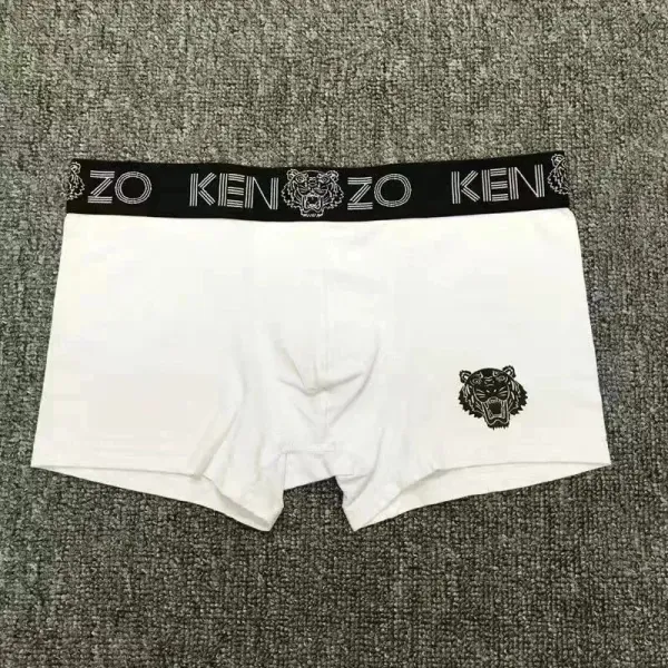 Kenzo Tiger Logo White Boxer Briefs - 1