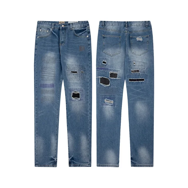 Gallery Dept. Jeans Distressed paint-splatter denim product detail image 3