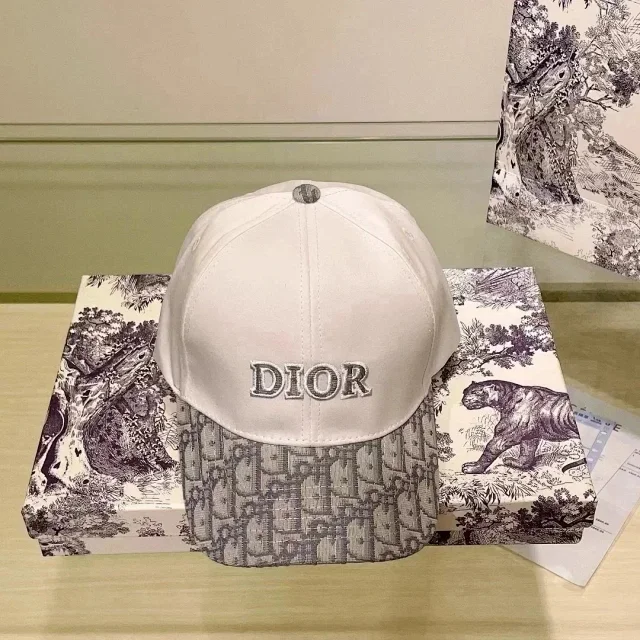 Dior Hats Oblique Jacquard Embroidered Logo Baseball Cap product detail image 6