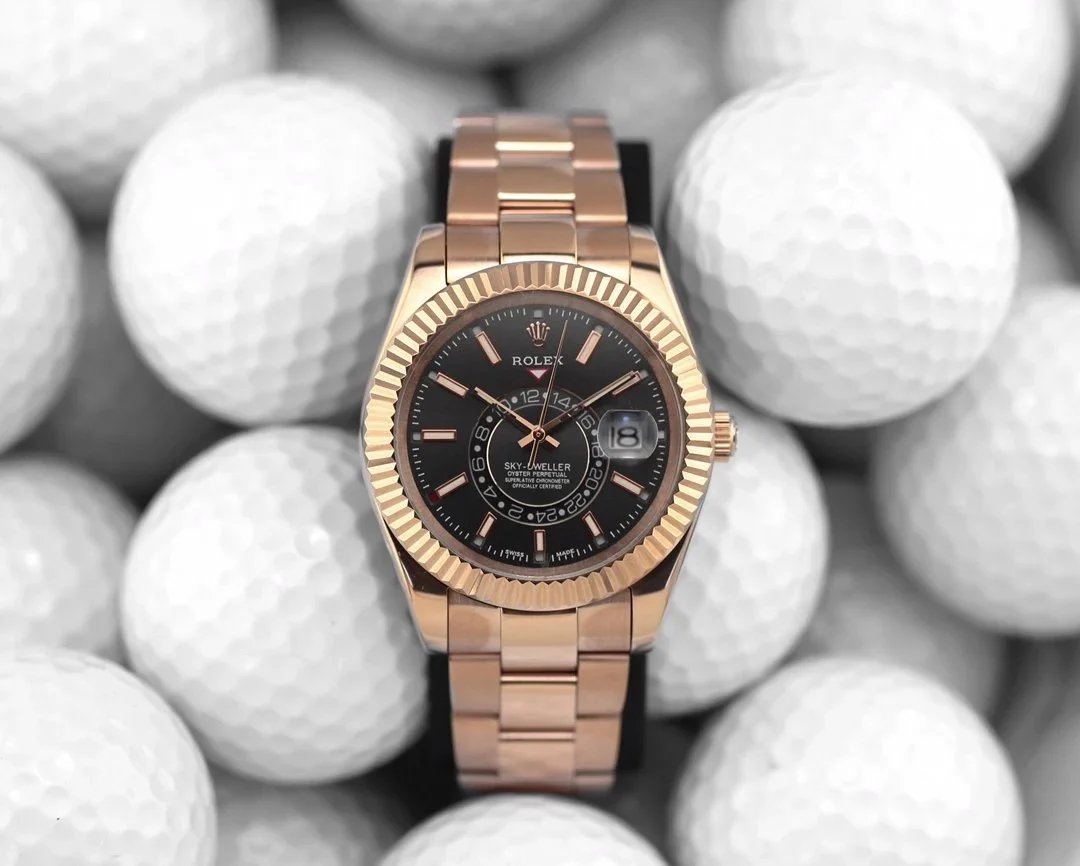 Rolex Sky-Dweller Rose Gold Gray Dial Mechanical Watch - 6